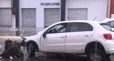 Acidente na Avenida Hermes Fontes em Aracaju deixa quatro feridos após carro capotar
