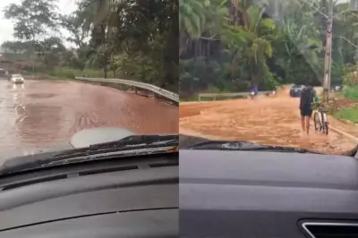 Avenida em Teresina alaga após riacho transbordar durante chuvas intensas