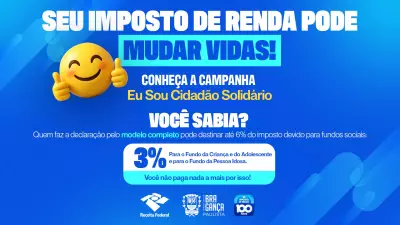 Bragança Paulista: contribuintes podem destinar parte do IR a fundos sociais locais em 2026