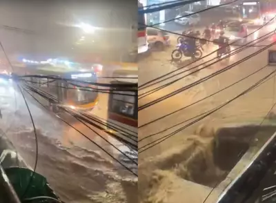 Chuva forte alaga ruas no Recife e Jaboatão; aulas suspensas