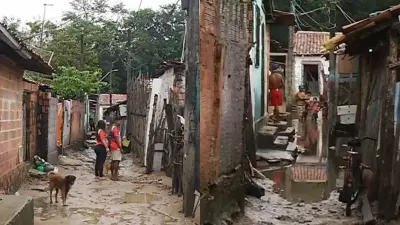 Chuvas inundam comunidade indígena Tapeba em Caucaia; 150 famílias perdem tudo