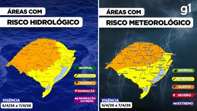 Defesa Civil do RS emite alertas para ciclone com temporais e risco de cheias no litoral