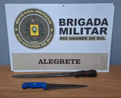 Grávida de 4 meses relata agressões com socos e facão pelo companheiro em Alegrete, RS