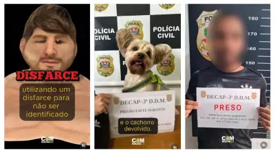 Homem usa máscara realista para furtar cão da ex em pet shop de São Paulo e é preso
