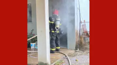 Incêndio destrói casa em Cáceres após ventilador esquecido ligado causar curto-circuito