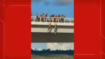 Jovens ignoram alertas e saltam da ponte JK em Brasília, colocando vidas em risco