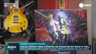 Leilão com mais de 400 itens históricos de astros do rock n' roll atrai fãs do mundo todo