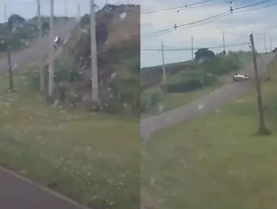 Motorista perde controle e capota carro em rodovia de Botucatu após direção perigosa