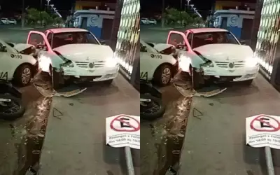 Mulher com surto psiquiátrico avança com carro contra viatura e muro de adega em Monte Alto