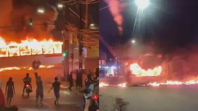Ônibus é incendiado em protesto no Ibura, Zona Sul do Recife