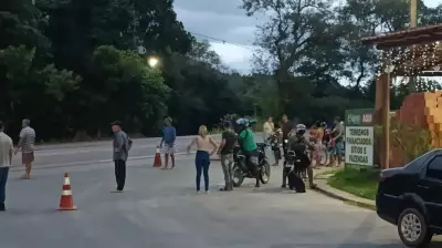 Protestos em Guapimirim após morte de criança de 10 anos atropelada na RJ-122