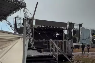 Temporal em Campo Grande causa estragos na Expogrande e derruba árvores