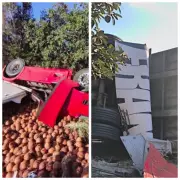 Acidente com dois caminhões deixa motorista ferido na BR-135 em Joaquim Felício