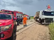 Acidente com três veículos na BR-080 mata motociclista em Brazlândia