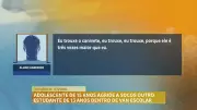 Adolescente de 15 anos desfere 21 socos em estudante de 13 anos dentro de van escolar em Vespasiano