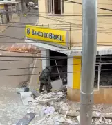 Agência do Banco do Brasil é explodida por criminosos em Guidoval, Minas Gerais