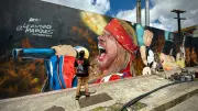 Artista cearense pinta mural gigante em homenagem ao Guns N’ Roses em Fortaleza