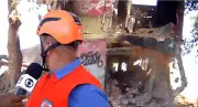 Casa desaba durante entrevista ao vivo em Campos dos Goytacazes