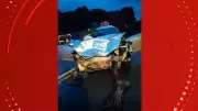 Colisão frontal entre dois carros deixa feridos na BR-156, em Ferreira Gomes