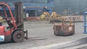 Cratera se abre no Porto do Pecém durante transporte de placa de aço