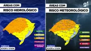 Defesa Civil do RS emite alertas para ciclone com temporais e risco de cheias no litoral