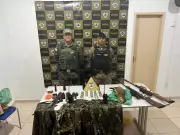 Dois caçadores são presos com paca abatida e arsenal em Buritizeiro