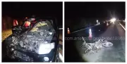 Duas vítimas fatais em grave acidente entre carro e moto na SP-350 em São Paulo