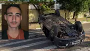 Estudante morre após carro capotar em Ilha Solteira; motorista preso por embriaguez