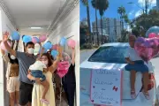 Família celebra fim de quimioterapia de menina de 4 anos com buzinaço no litoral de SP