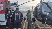 Homem de 33 anos é resgatado de helicóptero após sofrer 11 facadas em Calçoene