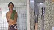 Homem é preso suspeito de agredir companheira com facão em Parnaíba