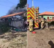 Incêndio destrói casa na Praia do Açu em São João da Barra; ninguém se feriu