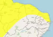 Inmet emite alerta amarelo para chuvas intensas em 86 cidades da Paraíba