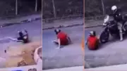 Motociclista sem habilitação foge da PRF, sofre acidente e é preso em Viana