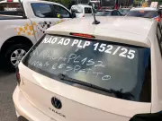 Motoristas de aplicativo protestam em São Paulo contra projeto de lei que regula plataformas