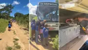 Ônibus escolar quebra e crianças quilombolas andam a pé em estrada de terra no Cabo Frio
