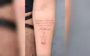 Noiva homenageia marido com tatuagem após morte trágica horas após casamento em Goiânia
