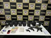 Operação da PM apreende submetralhadora com silenciador e drogas em Uberlândia