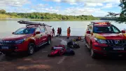 Pai e filha morrem afogados após carro cair no Rio Paranaíba em Santa Vitória