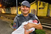 PM salva prima recém-nascida engasgada em Rio Claro (SP)
