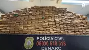 Polícia apreende 316 kg de maconha em Triunfo; droga formava 'parede'