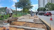 Prefeitura de Montes Claros recupera passeio danificado por chuvas na Avenida José Corrêa Machado