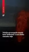 Vulcão Kilauea expele lava brilhante em cascata no Havaí; veja vídeo