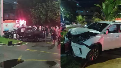 Acidente grave na Doca: motorista preso às ferragens e condutor foge sem socorro