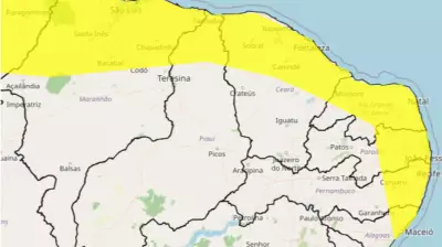 Alerta amarelo: chuvas intensas no Agreste e Mata Sul de PE