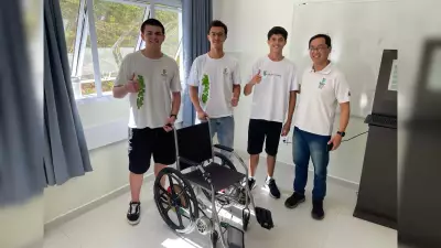 Alunos de Sorocaba criam cadeira de rodas elétrica de baixo custo com peças de skates apreendidos