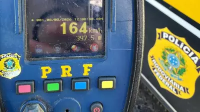 Carro é flagrado a 164 km/h em rodovia do RS e recebe multa gravíssima