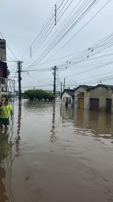 Imagens mostram nível da água em cidades da Grande João Pessoa após chuvas