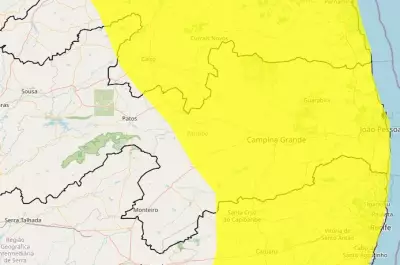 Inmet emite alerta de chuvas intensas para 100 cidades da Paraíba
