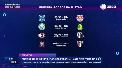 Paulistão Feminino começa com Taubaté x Bragantino; Record News transmite Ferroviária x Santos